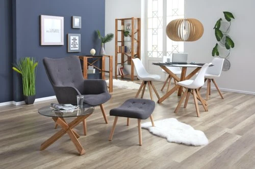 Couchtisch AGERBY Ø60 Glas/eiche 4 Couchtisch AGERBY Ø60 Glas/eiche – Bild 2