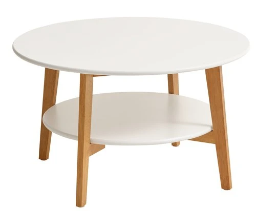Couchtisch JEGIND Ø80 Weiß/natur 3 Couchtisch JEGIND Ø80 Weiß/natur