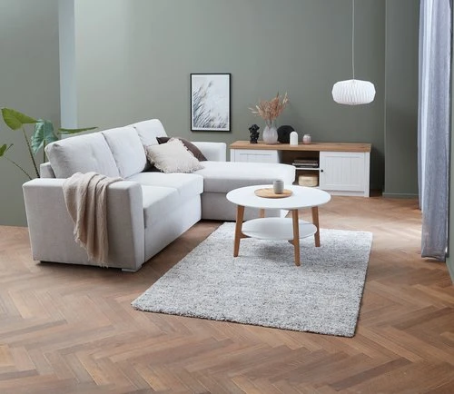 Couchtisch JEGIND Ø80 Weiß/natur 6 Couchtisch JEGIND Ø80 Weiß/natur – Bild 4