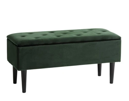 Sitzbank BADSTED M/ Stauraum Grüner Samt 3 Sitzbank BADSTED M/ Stauraum Grüner Samt
