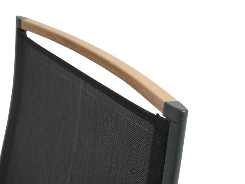 Sonnenliege BREDSTEN B79xL200 Schwarz 4 Sonnenliege BREDSTEN B79xL200 Schwarz – Bild 2