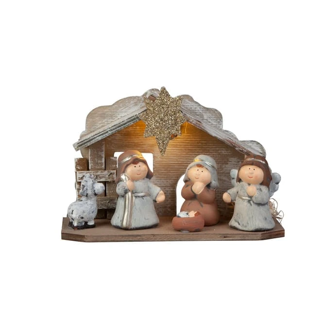 Krippenstall Mit LED - Ca. 22,5 X 8,5 X 15,5 Cm 3 Krippenstall Mit LED - Ca. 22,5 X 8,5 X 15,5 Cm