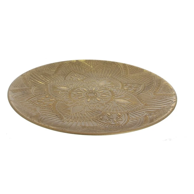 Dekoteller Gold - Aus Holz - 45x4 Cm 3 Dekoteller Gold - Aus Holz - 45x4 Cm