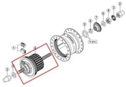 Shimano Dynamoeinheit DH-3N31 Nut Silber Y-28V98020