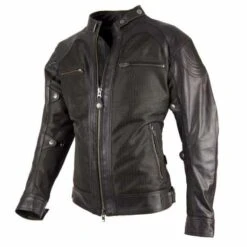 By City Sahara Leder & Mesh Jacke Braun