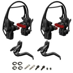 Magura HS33 Race Bremsenset 550 / 1150 Mm Schwarz Mit Roten Belägen