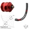 Dt-swiss 28-29 Zoll Vorderrad DT Swiss 533D SON 28 Disc Centerlock Hohlachse Rot Eloxiert 2 Dt-swiss 28-29 Zoll Vorderrad DT Swiss 533D SON 28 Disc Centerlock Hohlachse Rot Eloxiert -Shimano Shop 8251360