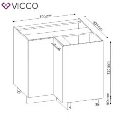 VICCO Eckunterschrank 87 Cm Weiß Küchenzeile Unterschrank Fame 9 VICCO Eckunterschrank 87 Cm Weiß Küchenzeile Unterschrank Fame -Shimano Shop 8600343700 33509 prod 003