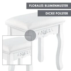 Juskys Schminktisch Julia - Frisiertisch Mit Spiegel, Hocker & 4 Schubladen - Weiß - Mädchen Kinder 13 Juskys Schminktisch Julia - Frisiertisch Mit Spiegel, Hocker & 4 Schubladen - Weiß - Mädchen Kinder -Shimano Shop 8600348200 58626405 prod 006