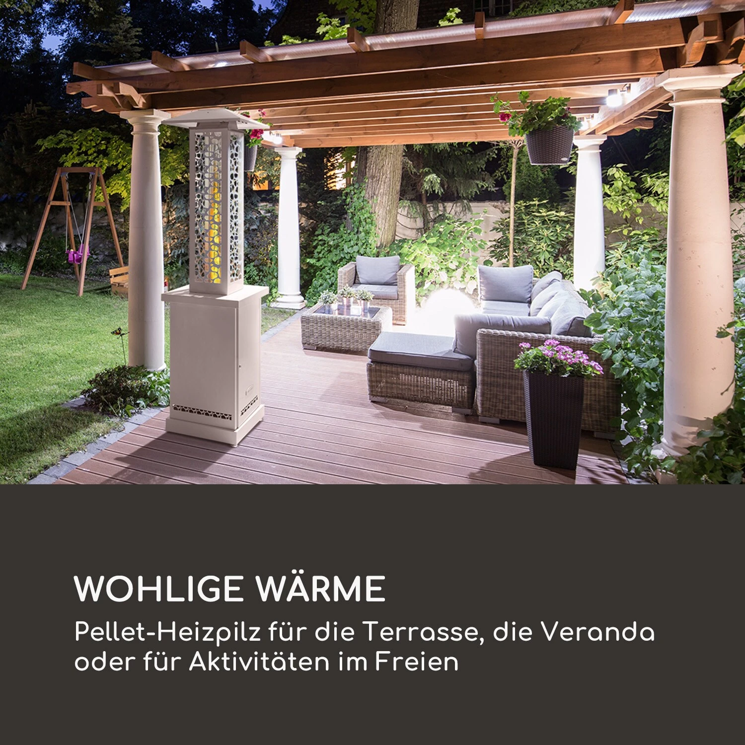 Heat Hunter Pellet-Terrassenheizer 12,2 KW Mobil Edelstahl 4 Heat Hunter Pellet-Terrassenheizer 12,2 KW Mobil Edelstahl – Bild 2