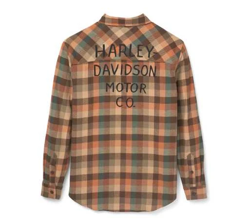 Harley-Davidson Shed Font Two Pocket Flannel Hemd 4 Harley-Davidson Shed Font Two Pocket Flannel Hemd – Bild 2