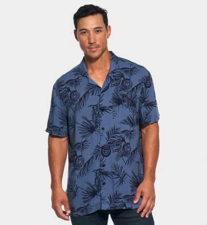 Harley Davidson Kurzarmhemd Celebration Allover Blau 5 Harley Davidson Kurzarmhemd Celebration Allover Blau – Bild 3