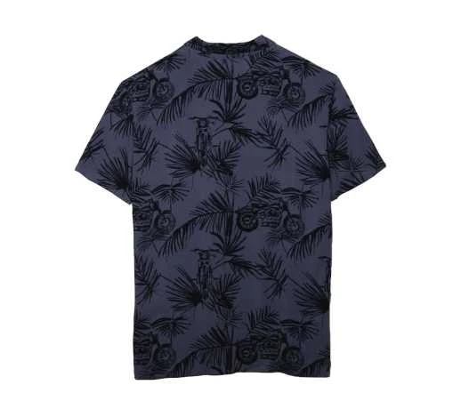 Harley Davidson Kurzarmhemd Celebration Allover Blau 4 Harley Davidson Kurzarmhemd Celebration Allover Blau – Bild 2