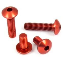 Aluminium - Schrauben - Innensechskant Linsenkopf - Rot