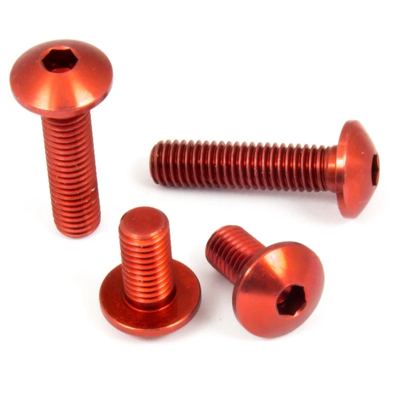 Aluminium - Schrauben - Innensechskant Linsenkopf - Rot 1 Aluminium - Schrauben - Innensechskant Linsenkopf - Rot