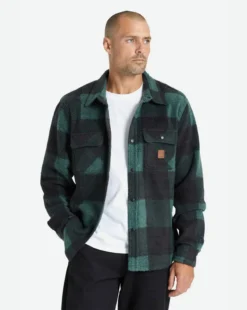 Brixton Bowery L/S Arctic Stretch Fleece Green / Black