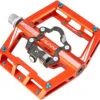 FUNN Mamba SS Pedale Mit Jeweils Einer Seite Clip/Flat Orange -Shimano Shop funn mamba ss pedals with one side clip one side flat orange 2